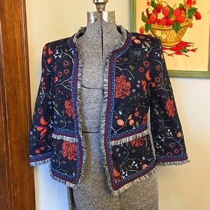 Strawberry Design Loft Boho Open Front Jacket